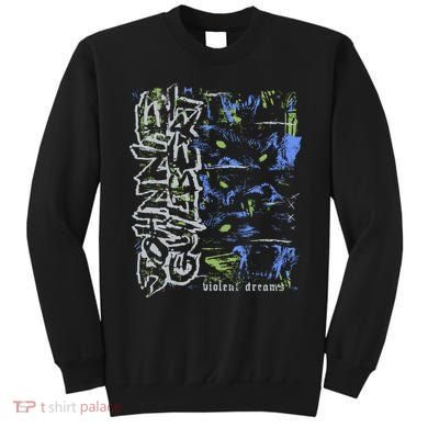 Johnnieguilbert Violent Dream Wolf Blue Green Sweatshirt