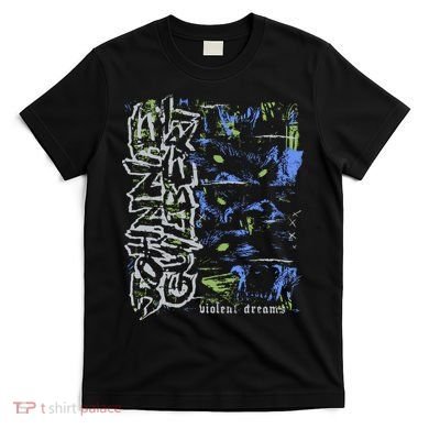 Johnnieguilbert Violent Dream Wolf Blue Green T-Shirt