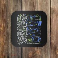 Johnnieguilbert Violent Dream Wolf Blue Green Coaster thumb 0