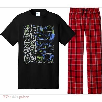 Johnnieguilbert Violent Dream Wolf Blue Green Pajama Set