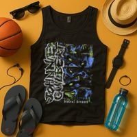 Johnnieguilbert Violent Dream Wolf Blue Green Tank Top thumb 4