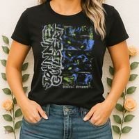 Johnnieguilbert Violent Dream Wolf Blue Green Women's T-Shirt thumb 2