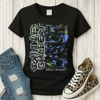 Johnnieguilbert Violent Dream Wolf Blue Green Women's T-Shirt thumb 3
