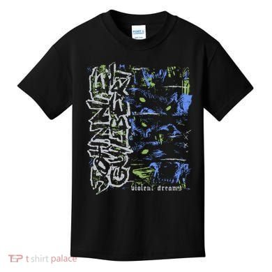 Johnnieguilbert Violent Dream Wolf Blue Green Kids T-Shirt