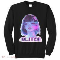Japanese Vaporwave Edgy Sad Glitch Anime Aesthetic Sweatshirt thumb 0