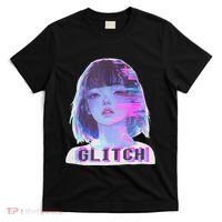 Japanese Vaporwave Edgy Sad Glitch Anime Aesthetic T-Shirt thumb 0