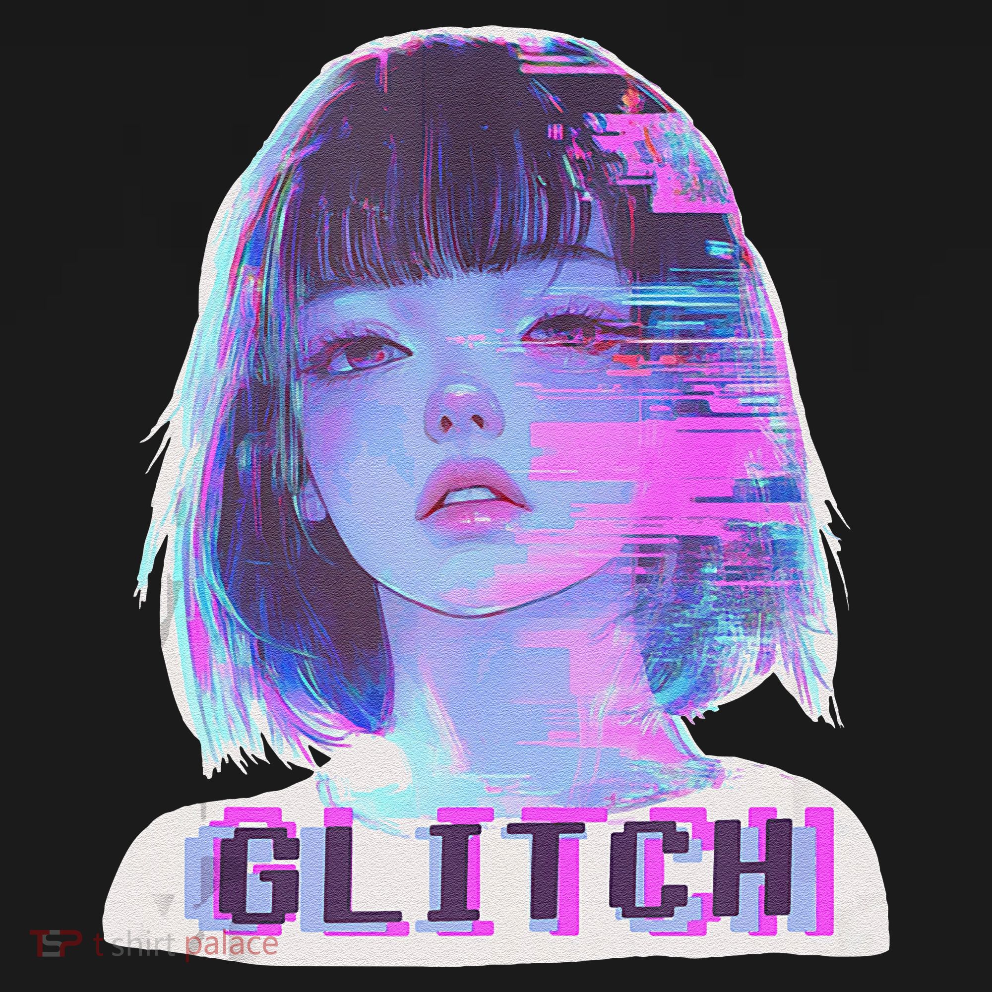 Japanese Vaporwave Edgy Sad Glitch Anime Aesthetic T-Shirt
