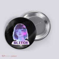 Japanese Vaporwave Edgy Sad Glitch Anime Aesthetic Button thumb 0