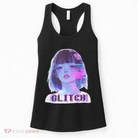 Japanese Vaporwave Edgy Sad Glitch Anime Aesthetic Women's Tank Top thumb 0