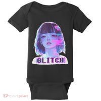 Japanese Vaporwave Edgy Sad Glitch Anime Aesthetic Baby Bodysuit thumb 0