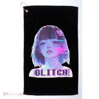 Japanese Vaporwave Edgy Sad Glitch Anime Aesthetic Golf Towel thumb 0