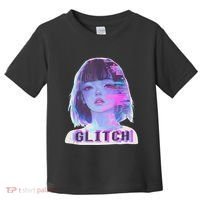 Japanese Vaporwave Edgy Sad Glitch Anime Aesthetic Toddler T-Shirt thumb 0