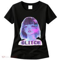 Japanese Vaporwave Edgy Sad Glitch Anime Aesthetic Women's T-Shirt thumb 0