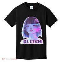 Japanese Vaporwave Edgy Sad Glitch Anime Aesthetic Kids T-Shirt thumb 0