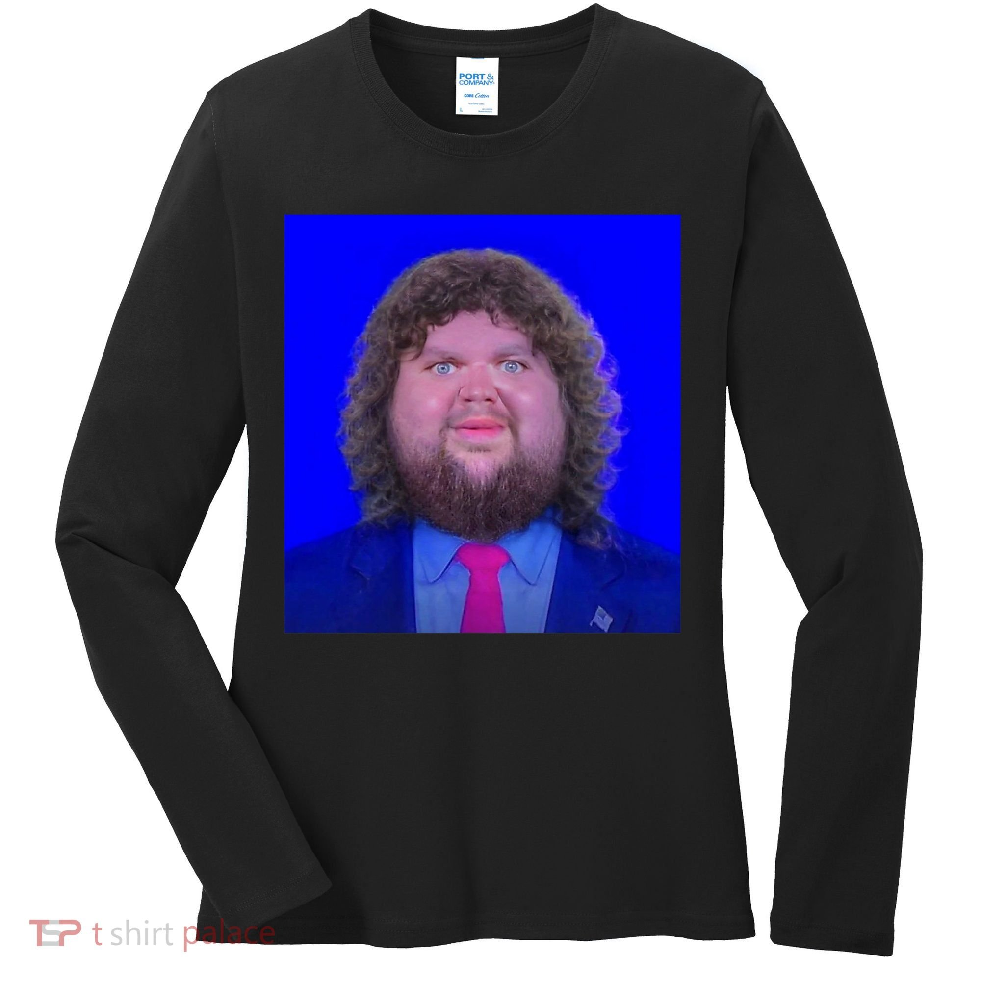 JD Vance Face Meme Women's Long Sleeve Shirt