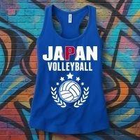 Japan Volleyball Fans Jersey Cute Gift Japanese Flag Sport Lovers Gift Women's Tank Top thumb 3