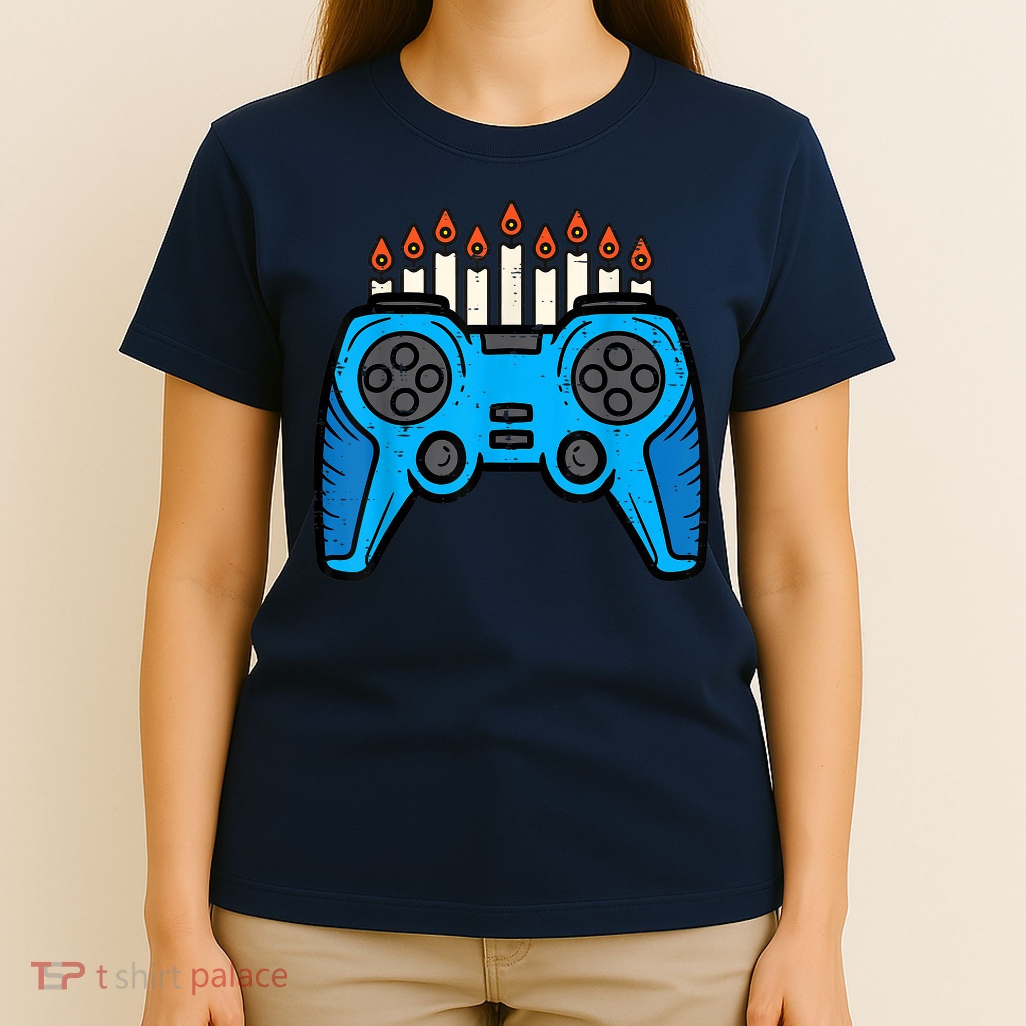 Jewish Video Game Gamer Hanukkah Chanukah     T-Shirt