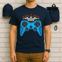 Jewish Video Game Gamer Hanukkah Chanukah     T-Shirt thumb 6