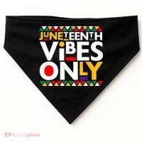 Juneteenth Vibes Only 1865 African American USA-Made Doggie Bandana thumb 0