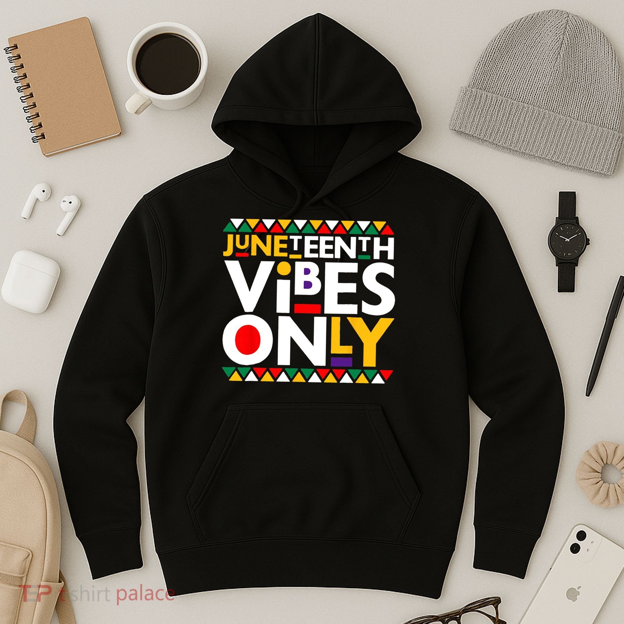 Juneteenth Vibes Only 1865 African American Hoodie