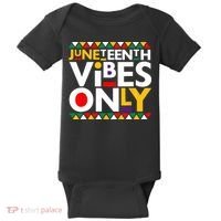 Juneteenth Vibes Only 1865 African American Baby Bodysuit thumb 0