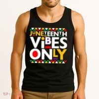 Juneteenth Vibes Only 1865 African American Tank Top thumb 3