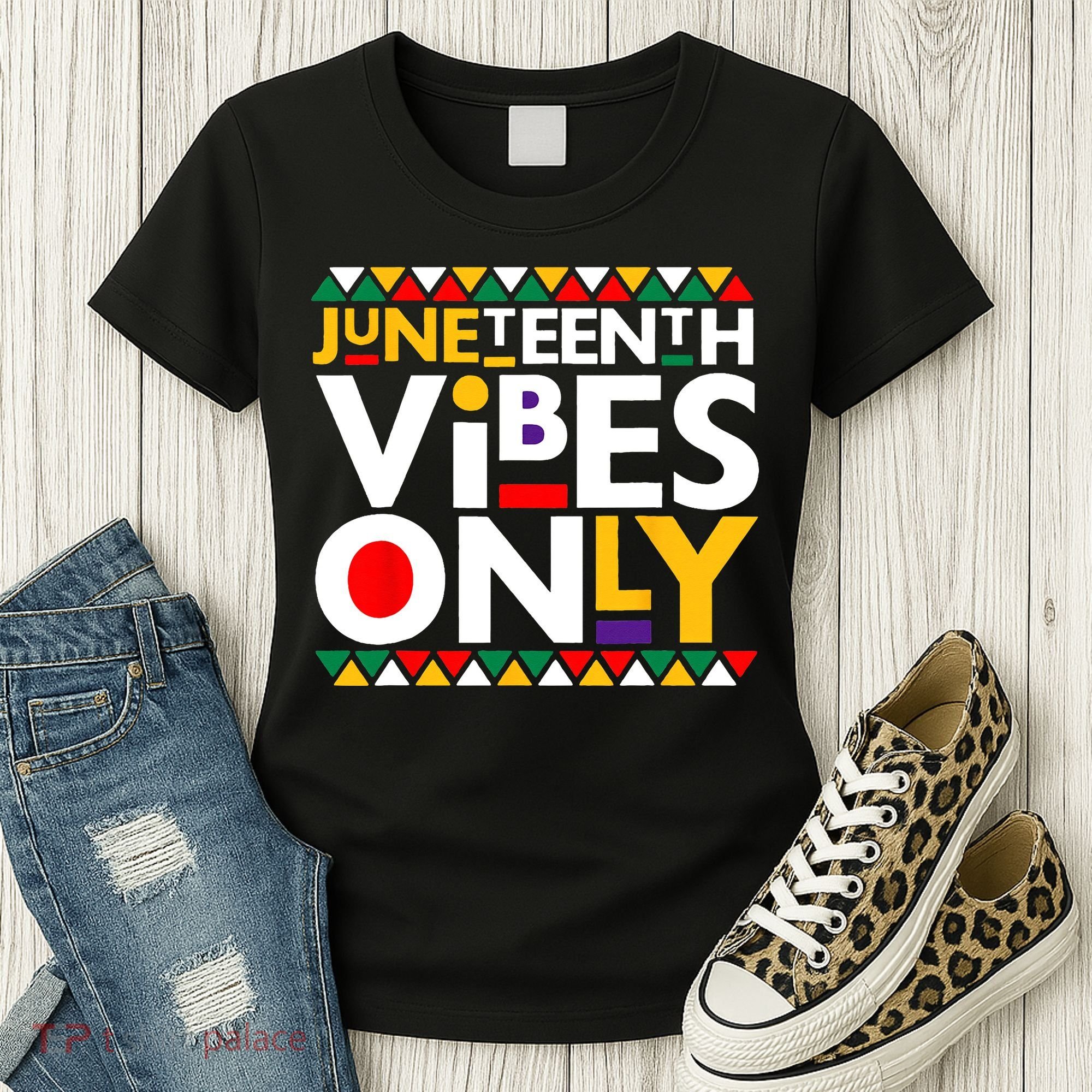 Juneteenth Vibes Only 1865 African American Women's T-Shirt