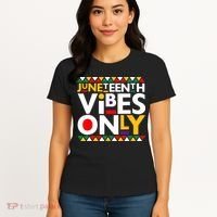 Juneteenth Vibes Only 1865 African American Women's T-Shirt thumb 4