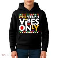 Juneteenth Vibes Only 1865 African American Kids Hoodie thumb 4
