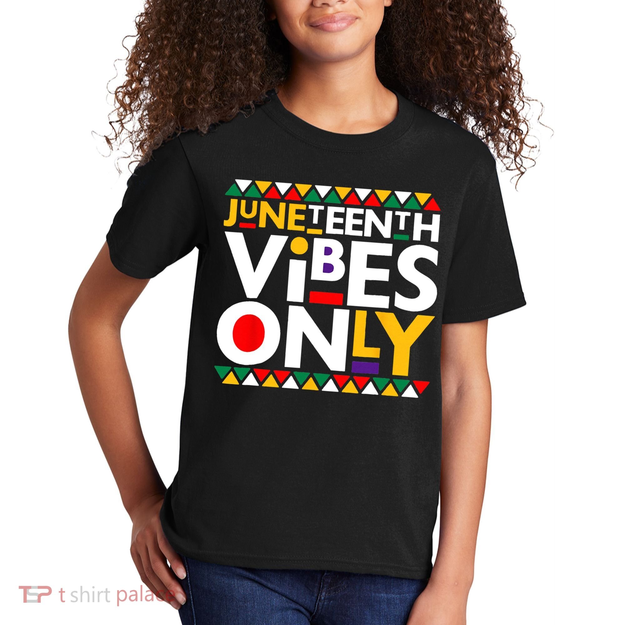 Juneteenth Vibes Only 1865 African American Kids T-Shirt
