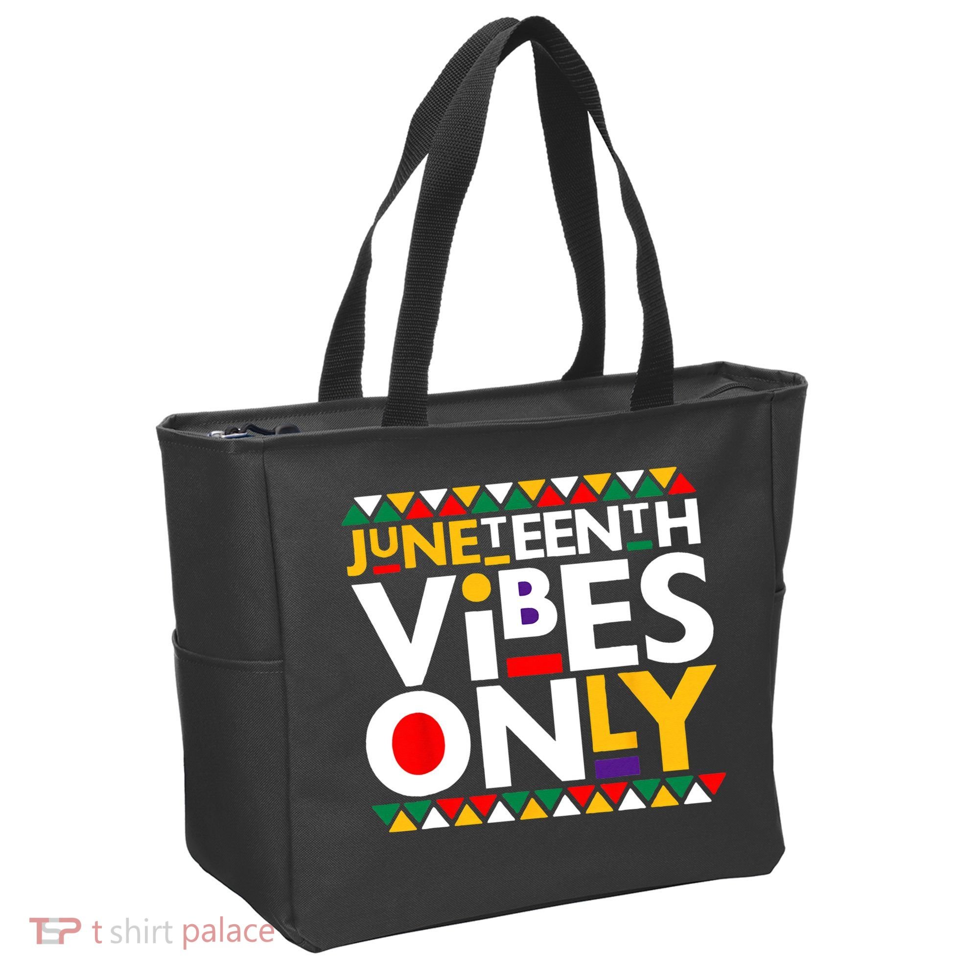 Juneteenth Vibes Only 1865 African American Tote Bag