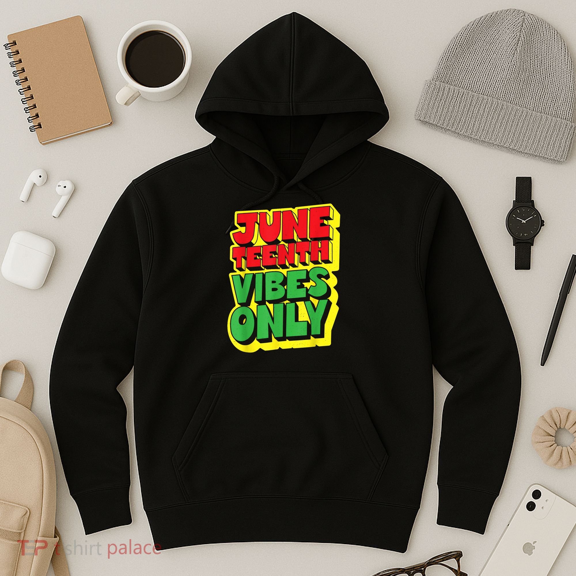 Juneteenth Vibes Only 1865 Black Freedom African American Family Hoodie