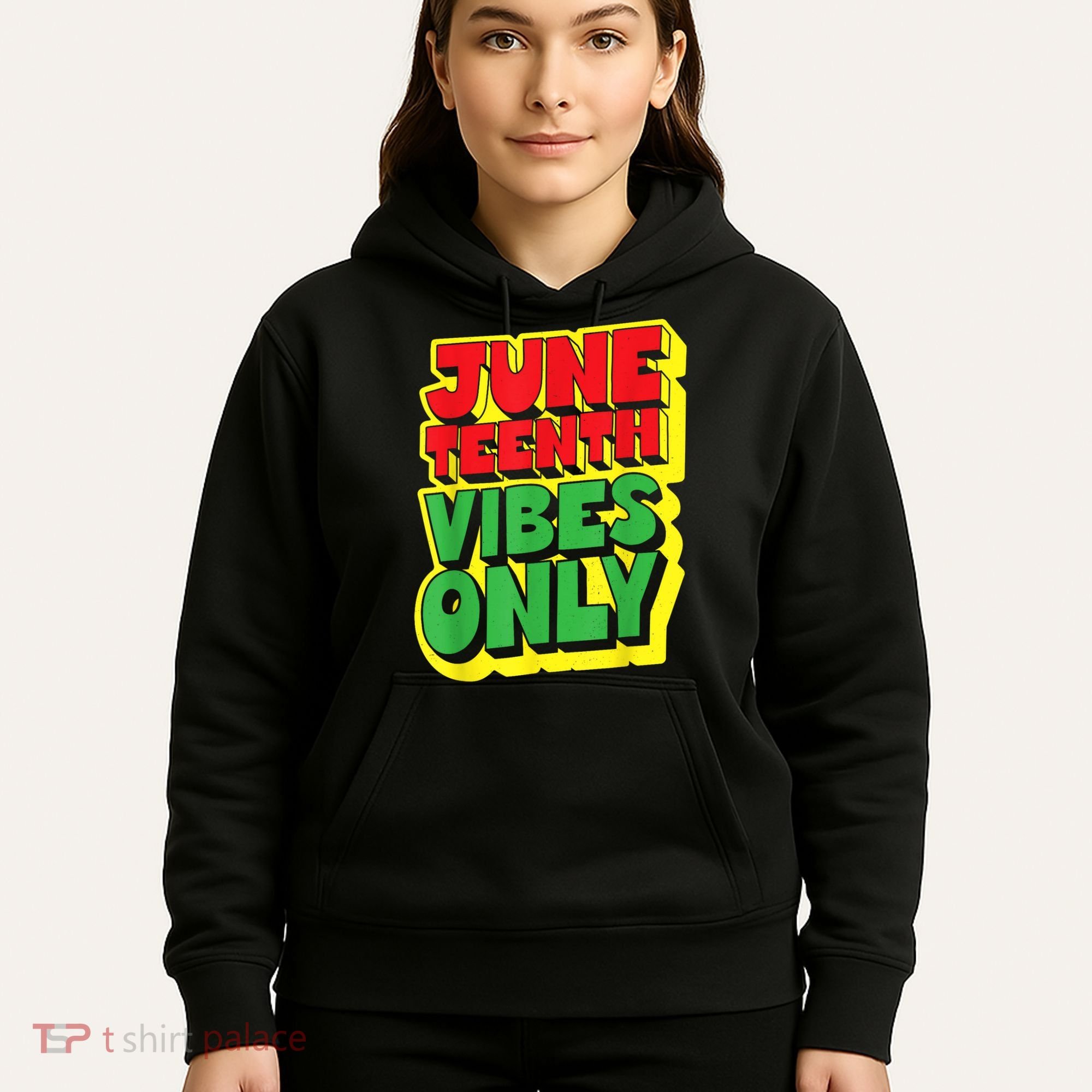 Juneteenth Vibes Only 1865 Black Freedom African American Family Hoodie