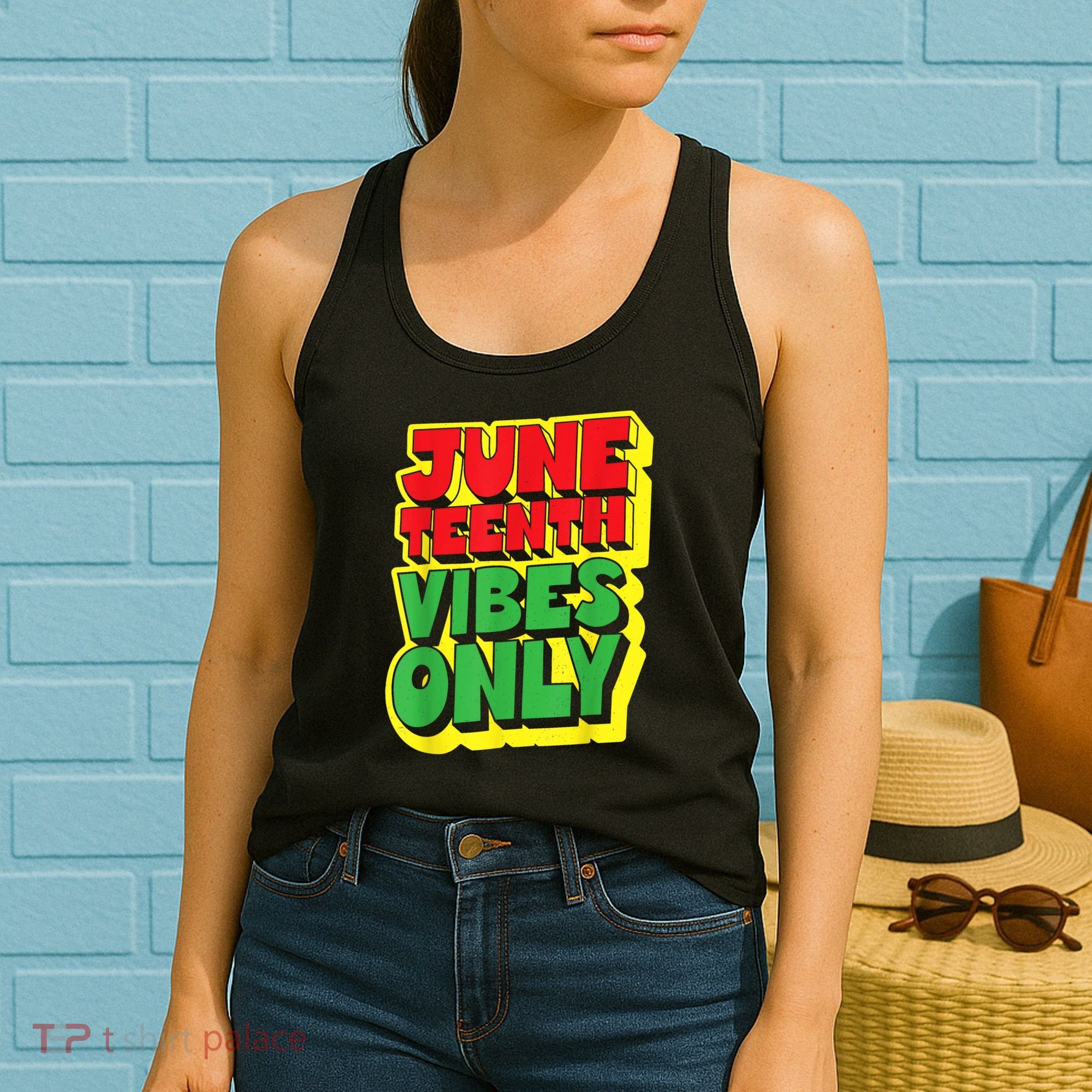 Juneteenth Vibes Only 1865 Black Freedom African American Family Women's Tank Top
