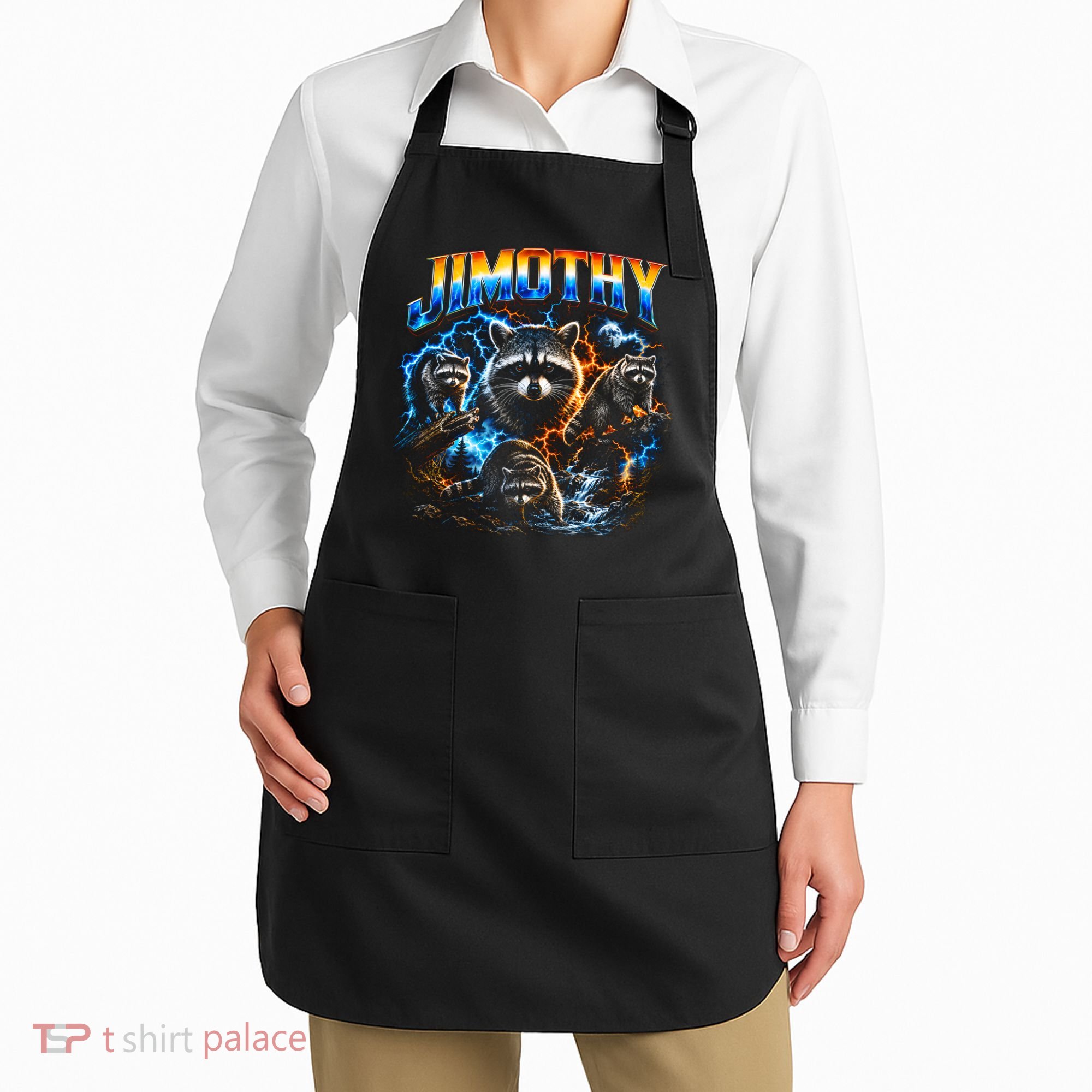 Jimothy Viral Raccoon Meme Funny Raccoon Retro Apron