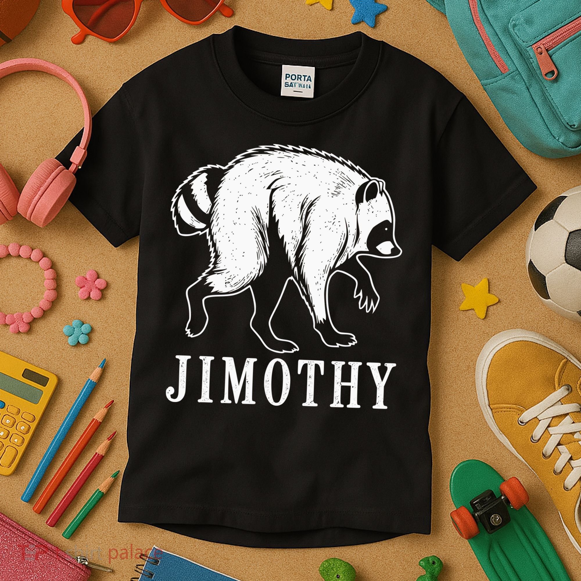Jimothy Viral Raccoon Meme Kids T-Shirt