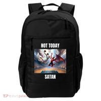 Jesus Vs Satan Playing Basketball Not Today Satan Backpack thumb 0