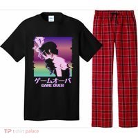 Japanese Vaporwave Sad Anime Game Over Indie Aesthetic Gift Pajama Set thumb 0