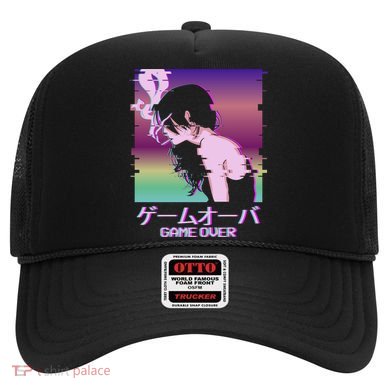 Japanese Vaporwave Sad Anime Game Over Indie Aesthetic Gift Hat