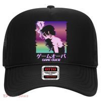 Japanese Vaporwave Sad Anime Game Over Indie Aesthetic Gift Hat thumb 0