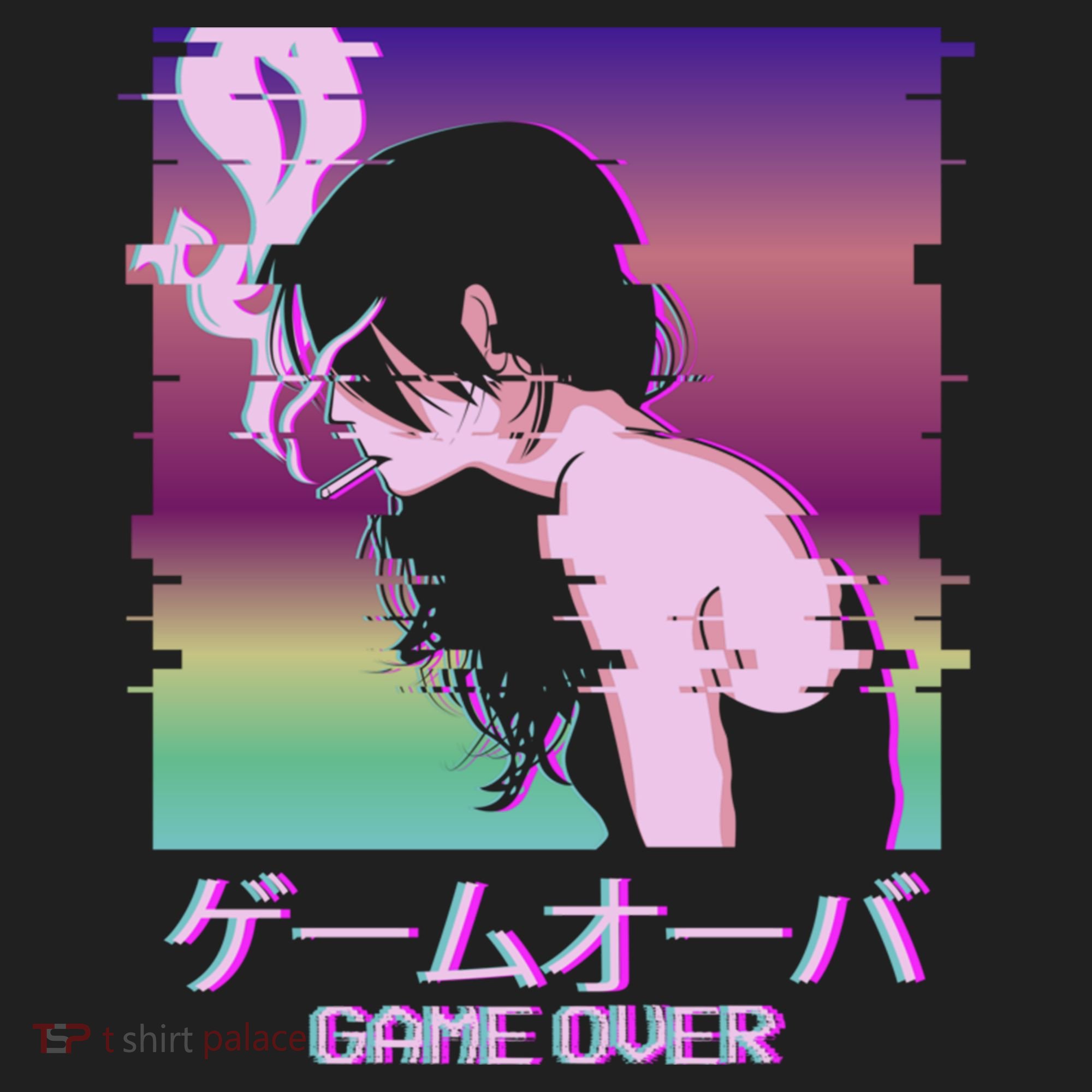 Japanese Vaporwave Sad Anime Game Over Indie Aesthetic Gift Hat