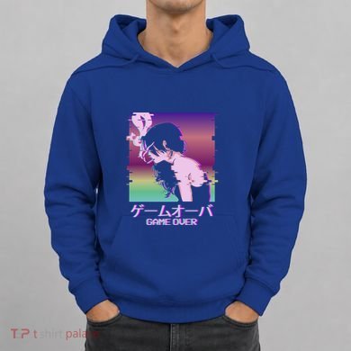 Japanese Vaporwave Sad Anime Game Over Indie Aesthetic Gift Hoodie