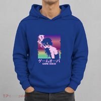 Japanese Vaporwave Sad Anime Game Over Indie Aesthetic Gift Hoodie thumb 0