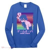 Japanese Vaporwave Sad Anime Game Over Indie Aesthetic Gift Long Sleeve Shirt thumb 0