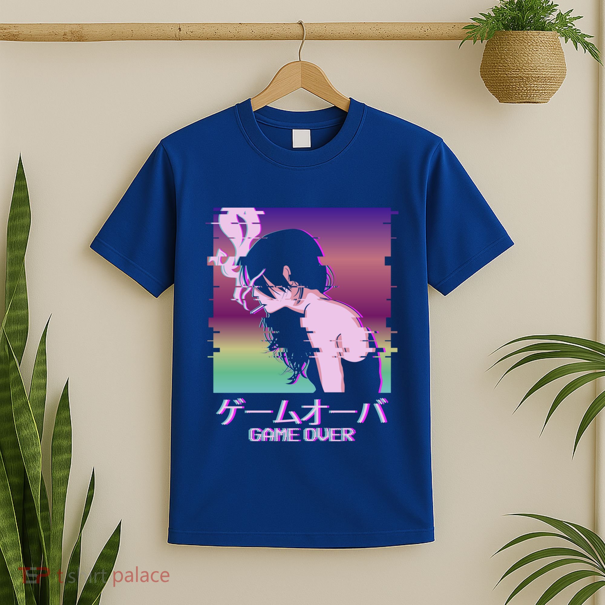 Japanese Vaporwave Sad Anime Game Over Indie Aesthetic Gift T-Shirt