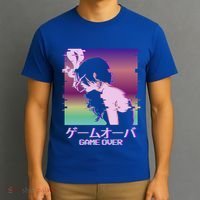 Japanese Vaporwave Sad Anime Game Over Indie Aesthetic Gift T-Shirt thumb 3