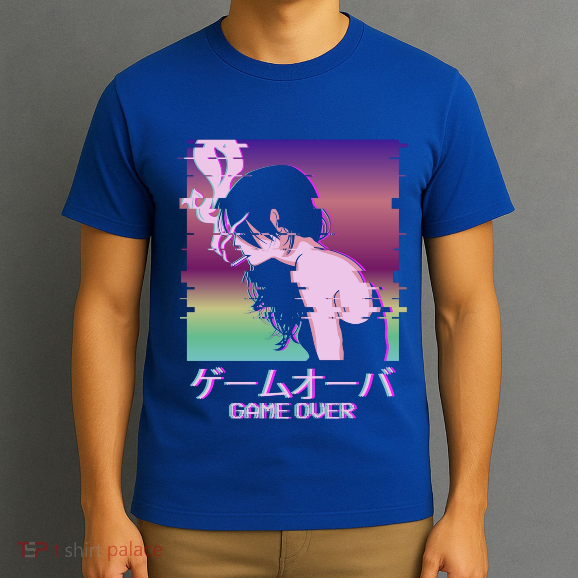 Japanese Vaporwave Sad Anime Game Over Indie Aesthetic Gift T-Shirt