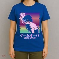 Japanese Vaporwave Sad Anime Game Over Indie Aesthetic Gift T-Shirt thumb 4