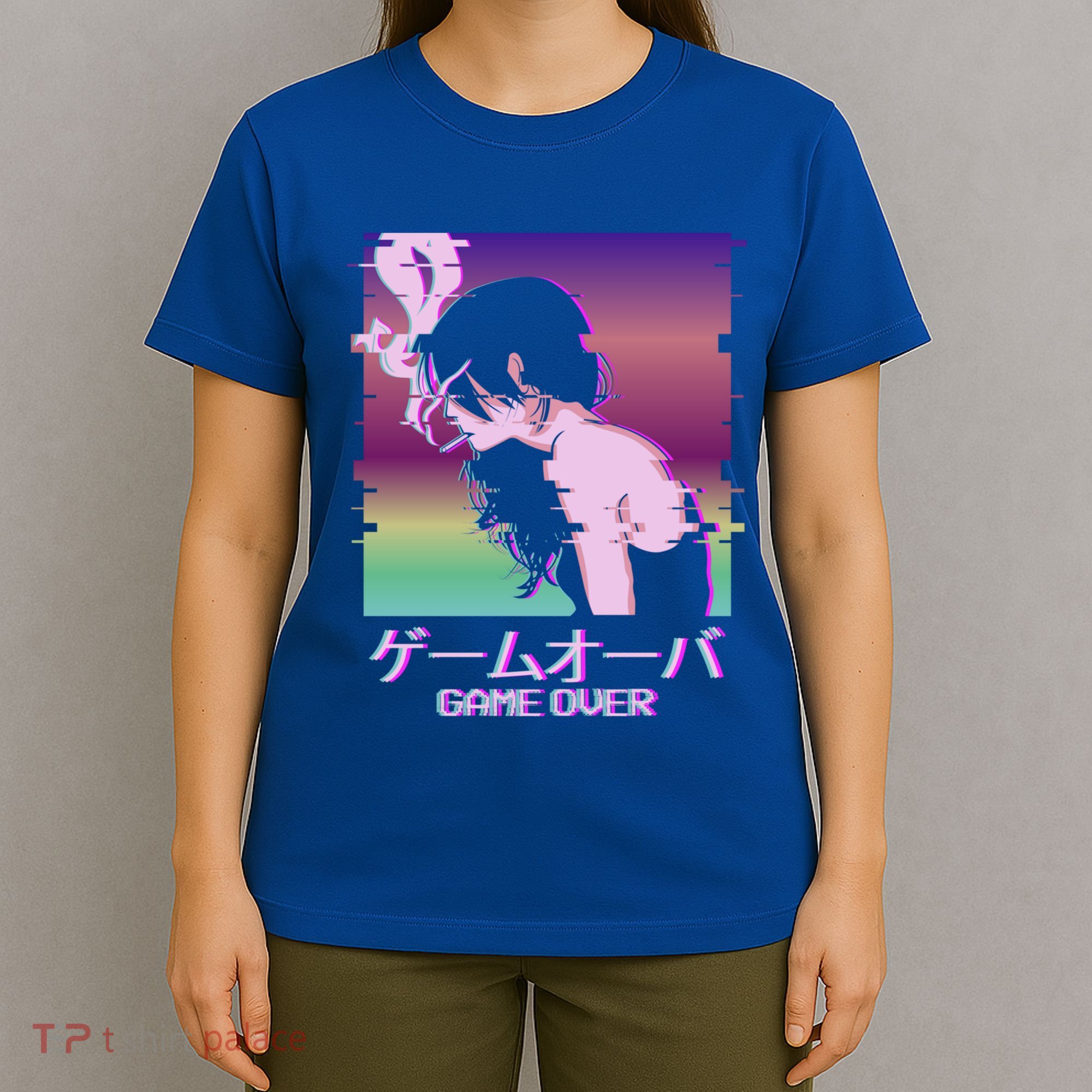 Japanese Vaporwave Sad Anime Game Over Indie Aesthetic Gift T-Shirt