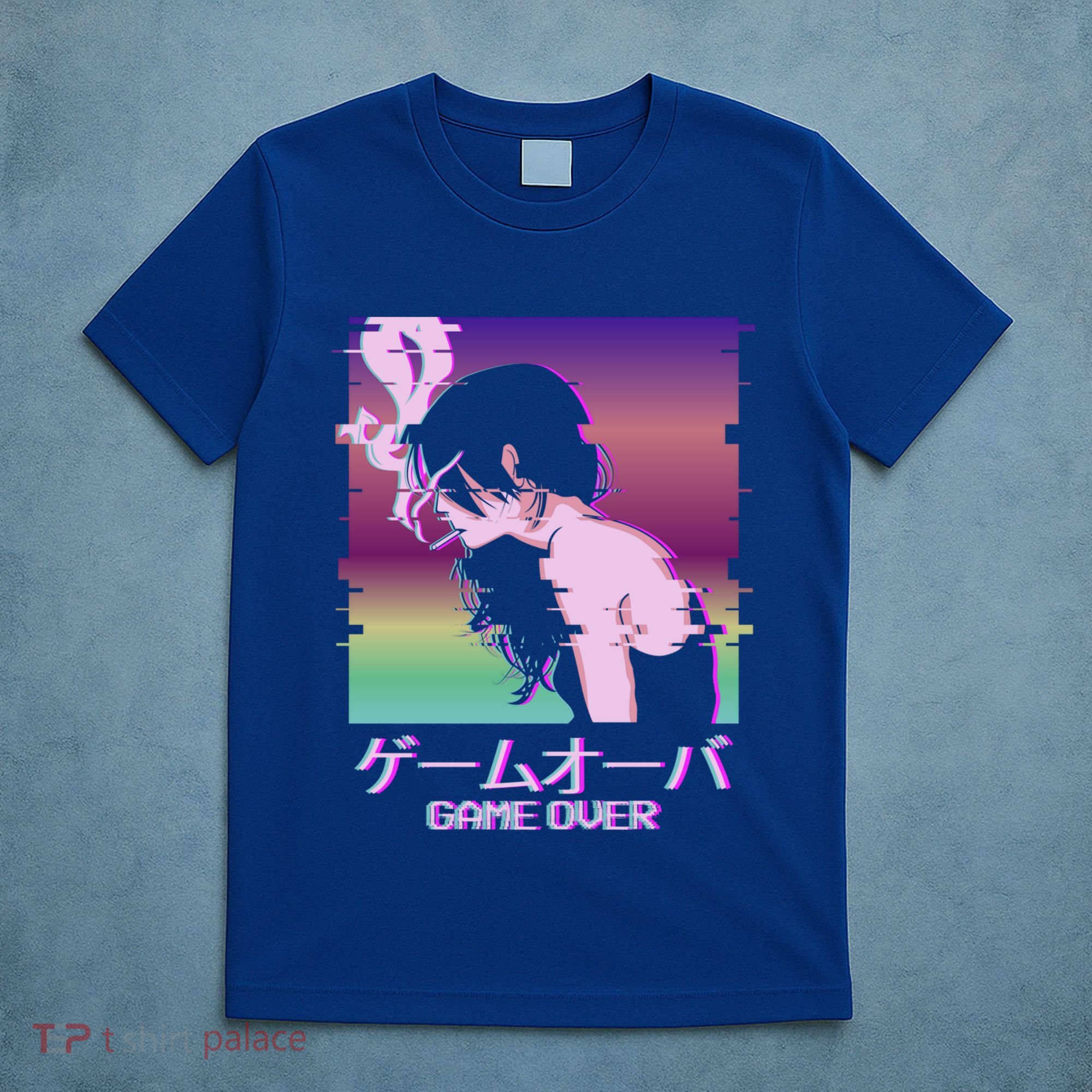 Japanese Vaporwave Sad Anime Game Over Indie Aesthetic Gift T-Shirt